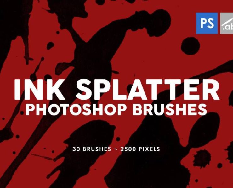 15+ Ink Splatter Brushes ABR Procreate Free Download