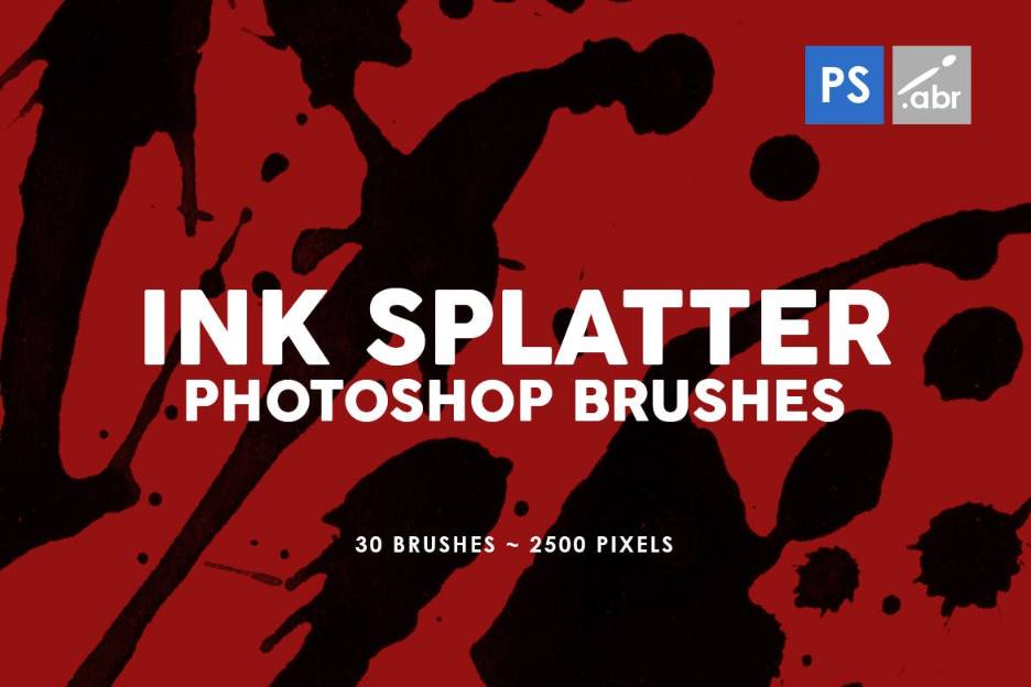 30 Ink Splatter Photoshop Brushes