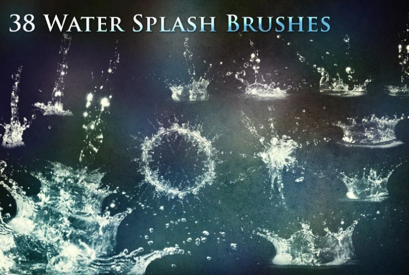 38 Unique Water Splash Brushes