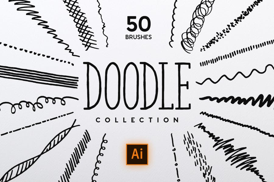 50 Hand Made Doddle Vectors
