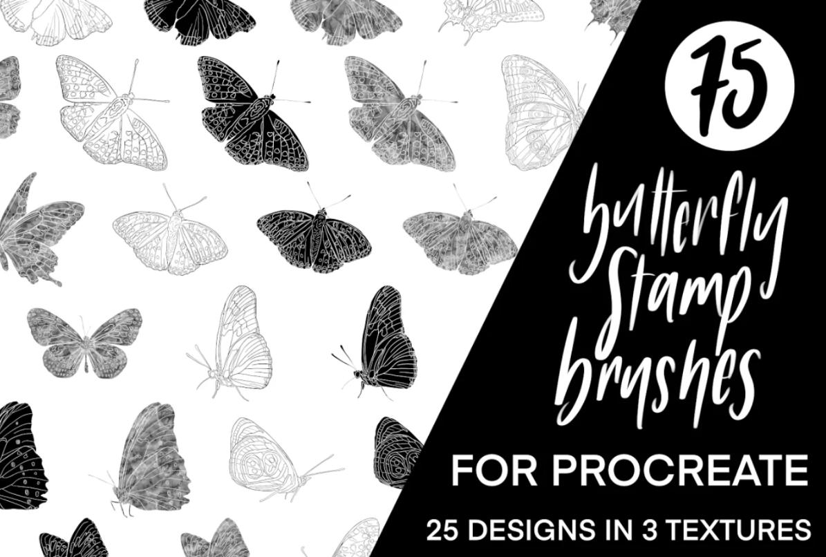75 Unique Butterfly Stamp Brushes