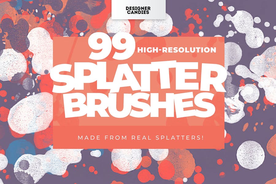 99 High Resolution Splatter Brushes