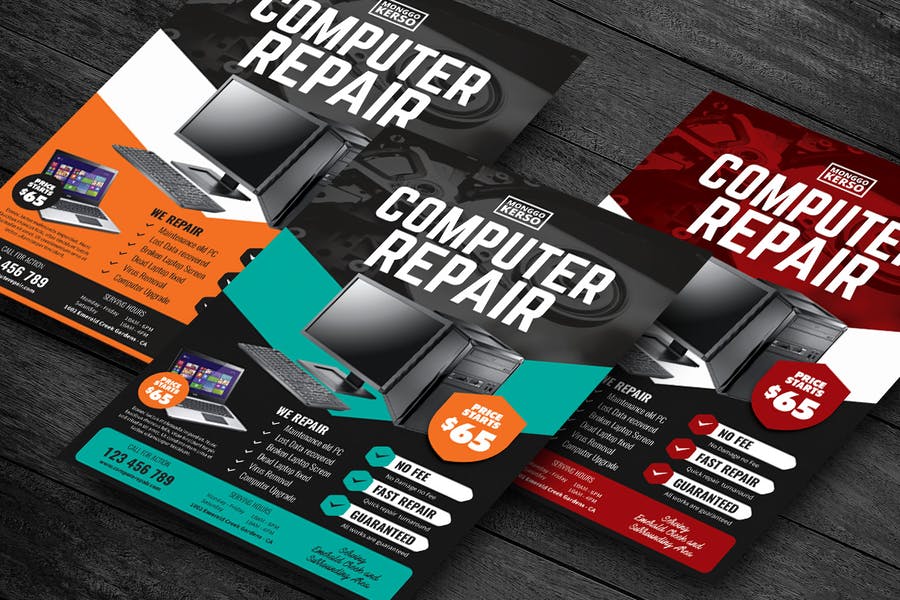A4 Computer Services Flyer Template