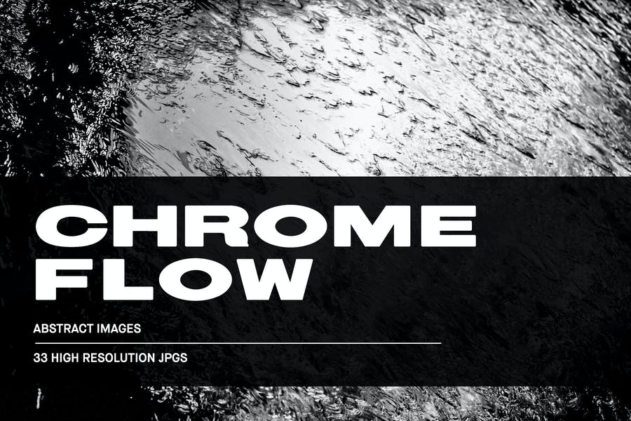 Abstract Chrome Flow Background