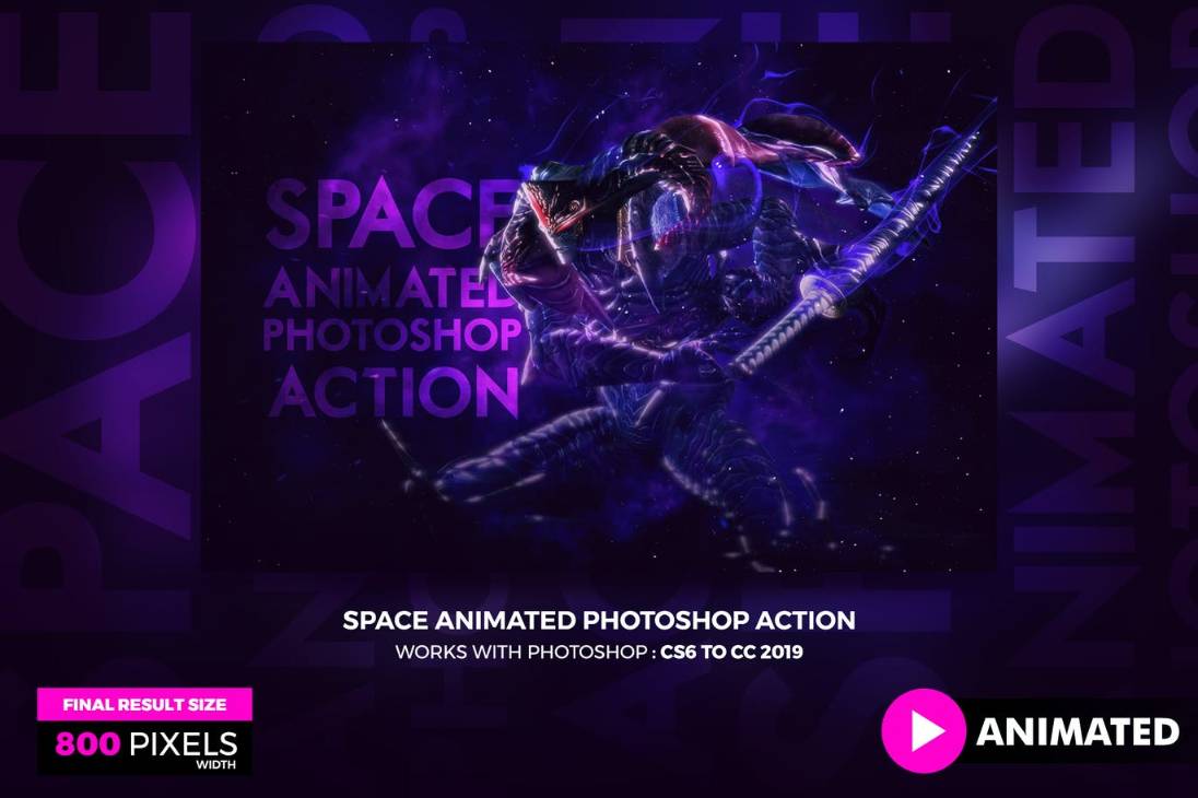 Animated Space Photoshop Action