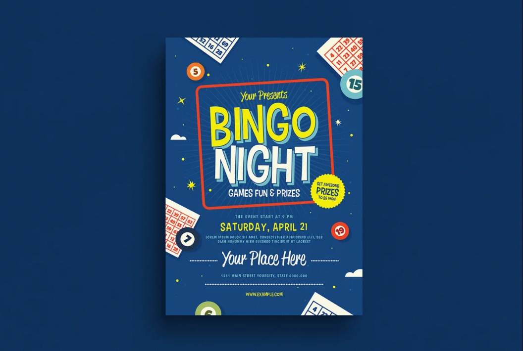 Bingo Event Advert Flyer Template