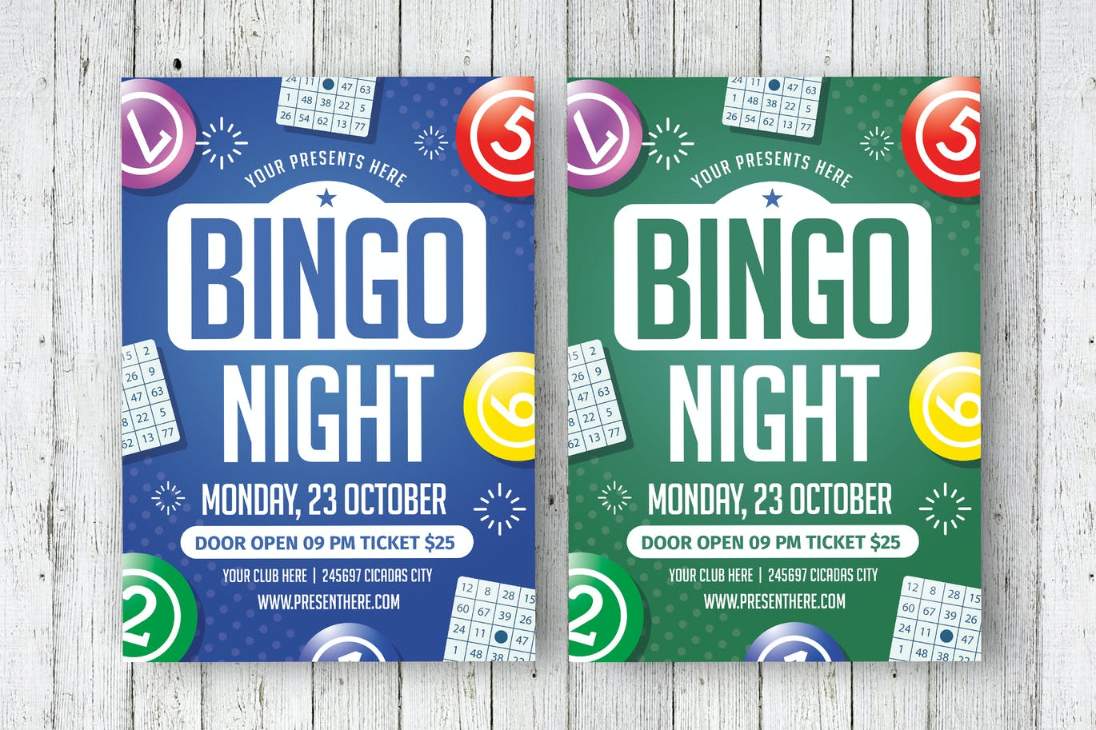 Bingo Night Poster PSD