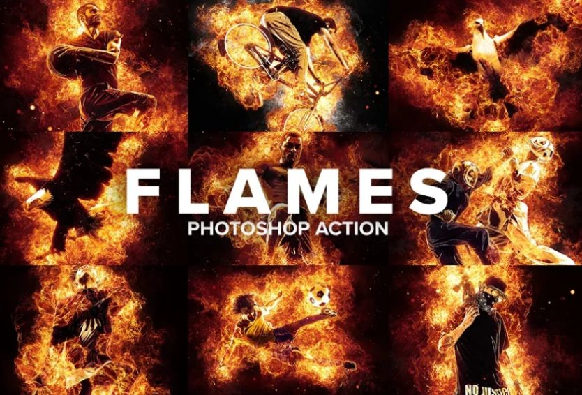 Cinematic Flames Photoshop Action