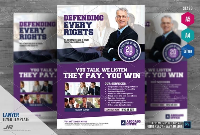 Clean Lawyer Flyer Template