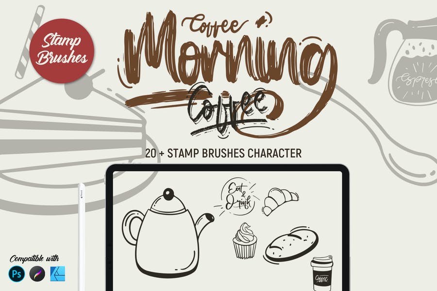 Coffee Stamp Brushes
