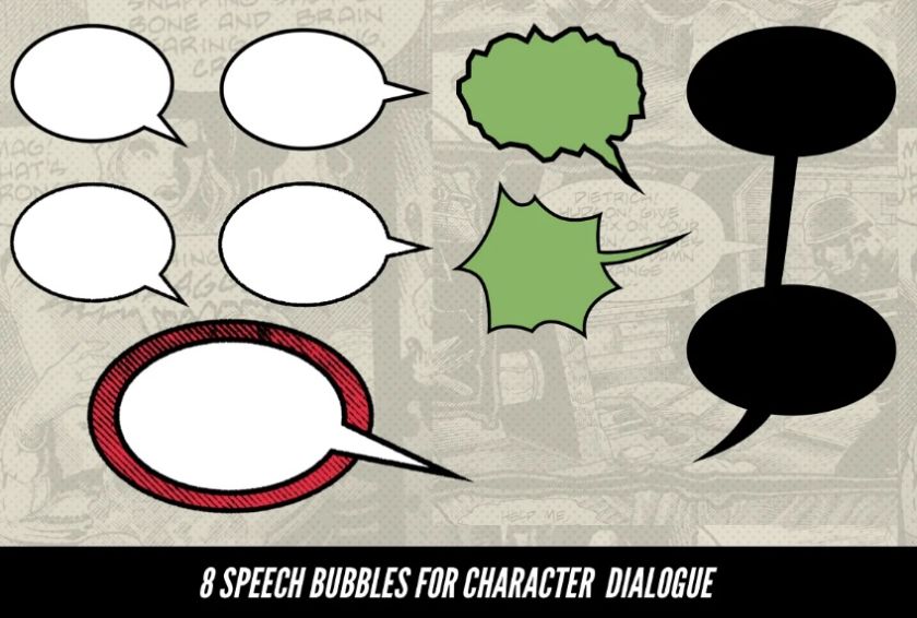 Comic Book Speeches Bubble