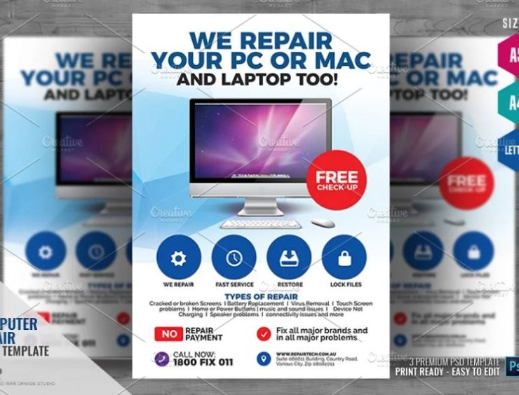 15+ Computer Repair Services Flyer Free Download