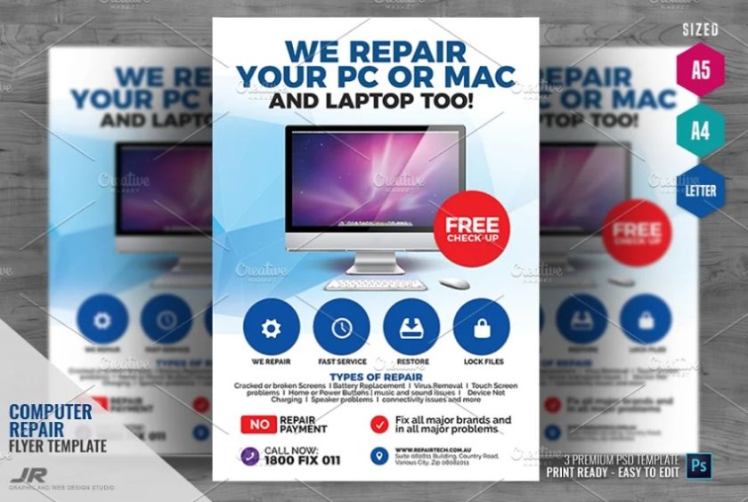 Computer Services Ad Flyer Template