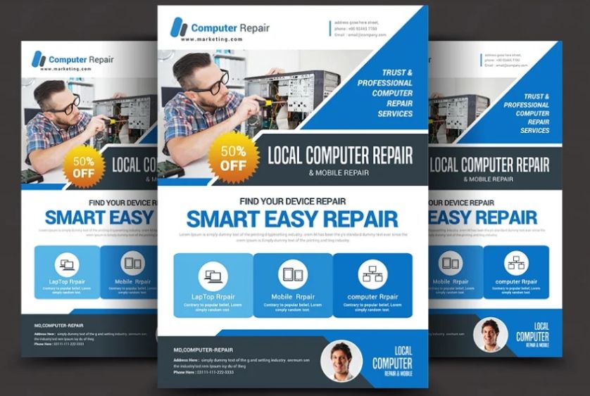 Computer and Mobile Repair Flyer