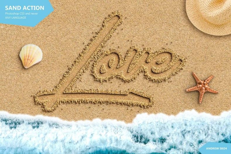 Creative Sand Lettering Action