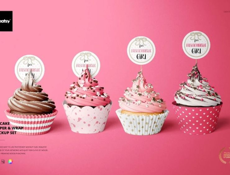 15+ Cupcake Mockup PSD FREE Download