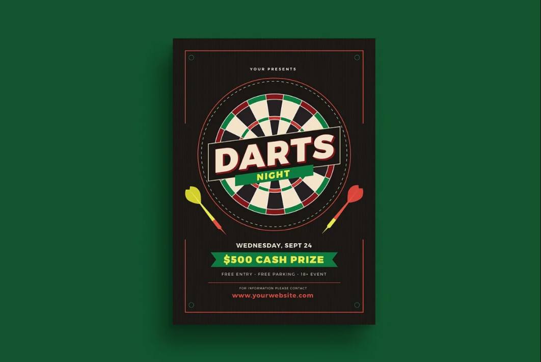 Darts Night Event Flyer Template