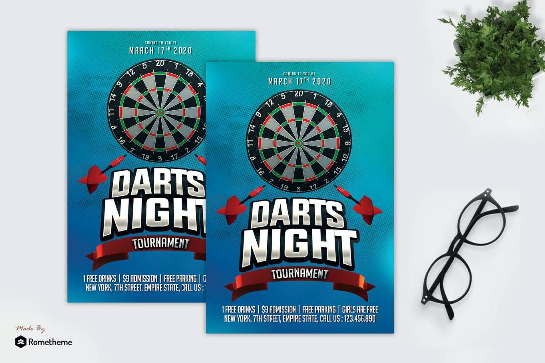 Darts Night Tournament Poster
