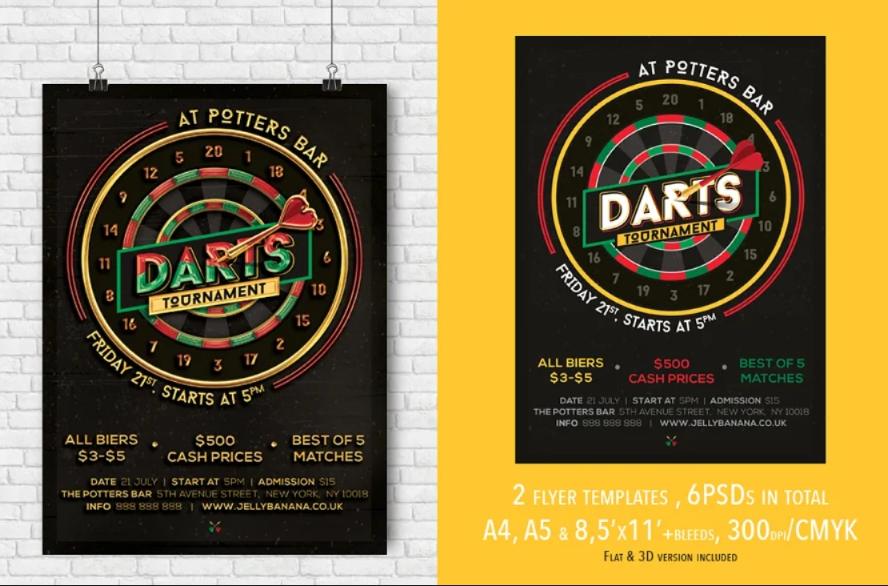 Darts Poster Ad Flyer Template