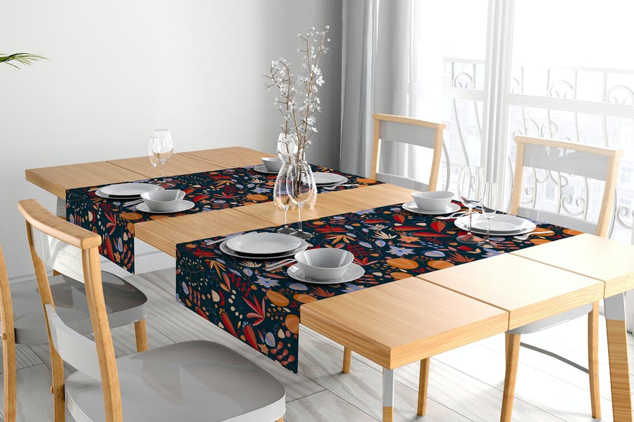 Decorative Tablecloth Mockup PSD