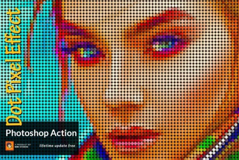 Dot Pixel Photoshop Action