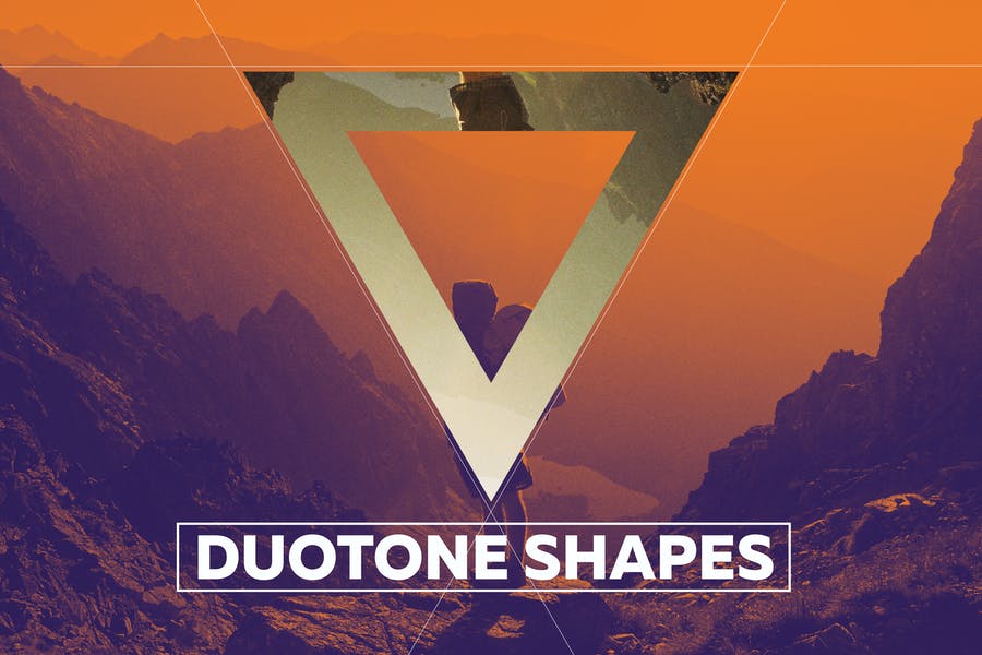 Duotone Grunge Shapes