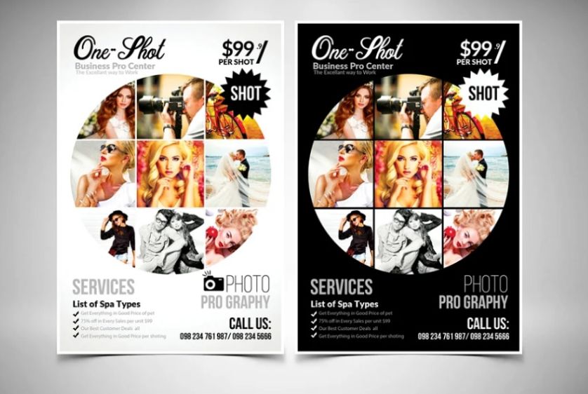 Editable Photography Services Flyer Template