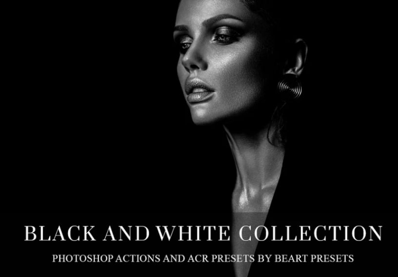 Elegant Black and White Actions
