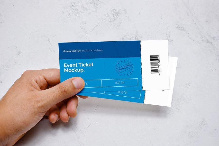 Event Ticket in Hand Mockup