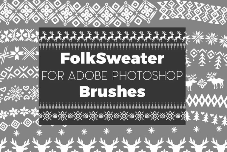 Folk Style Photoshop Brush Set