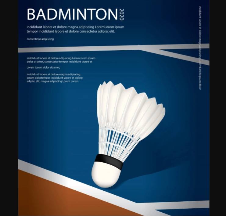Free Badminton Poster Design Template