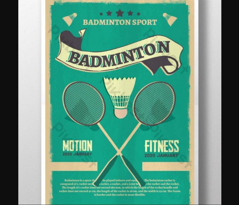 Free Badminton Poster Design
