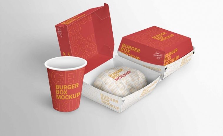 Free Burger Branding Mockup PSD