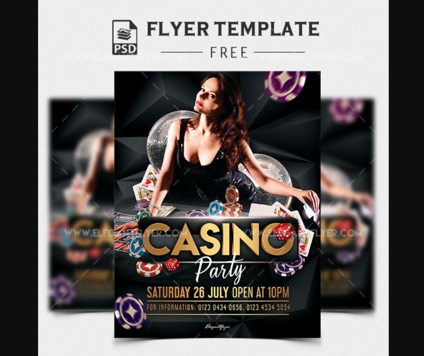 Free Casino Party Flyer
