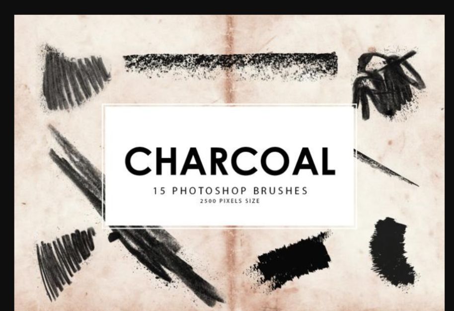 Free Charcoal Photoshop Brushes Pack