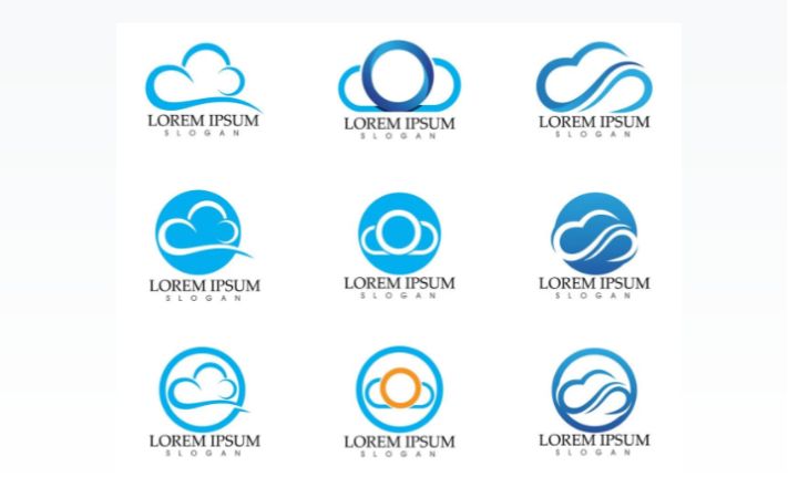 Free Cloud Logo Design Set