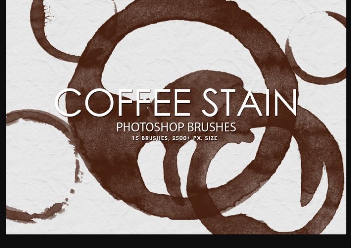 Free Coffee Stain PS Brush