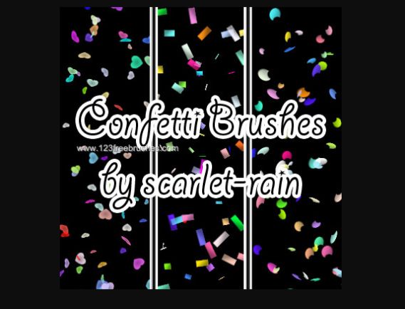 Free Confetti Rain Brush