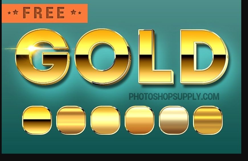 gold text effect photoshop action free download