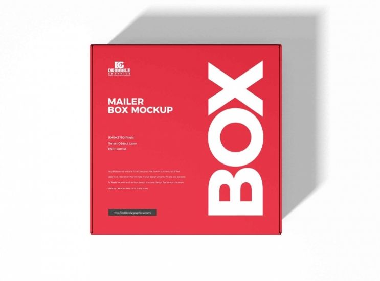 Free Mailer Box Mockup PSD