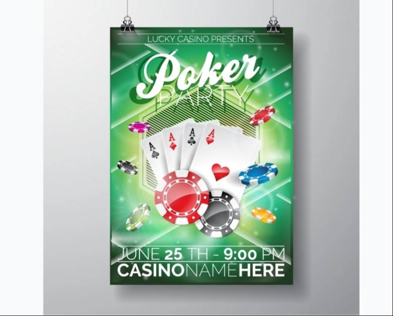 Free Poker Party Flyer Template