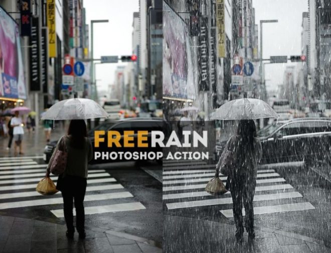 rain photoshop action free download