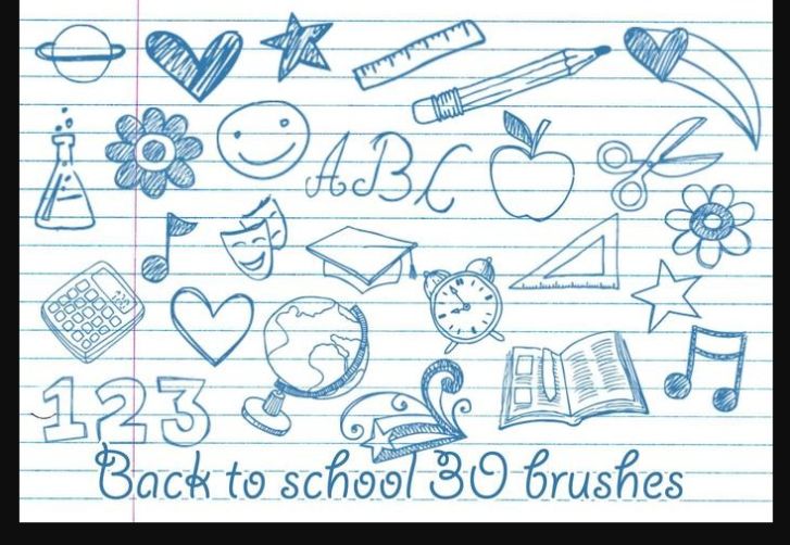 Free School Doodle Brushes