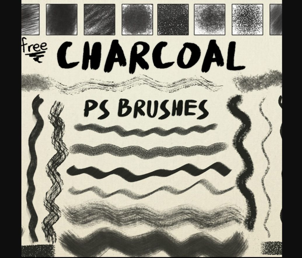 Free unique charcoal brushes
