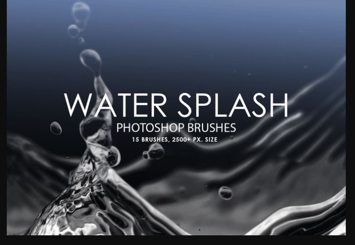 Free Unique Water Splash Brushes