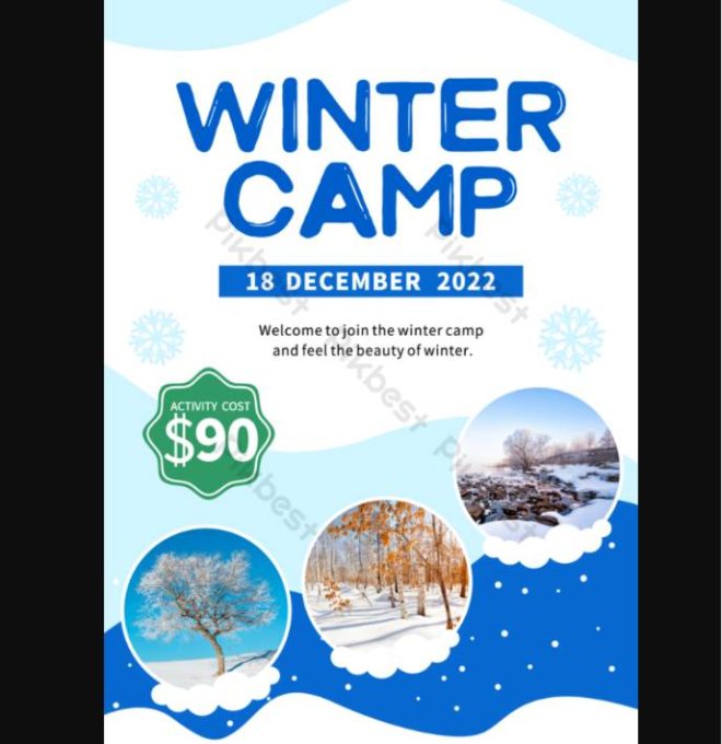 15+ Winter Camp Flyer Template FREE Download - Graphic Cloud