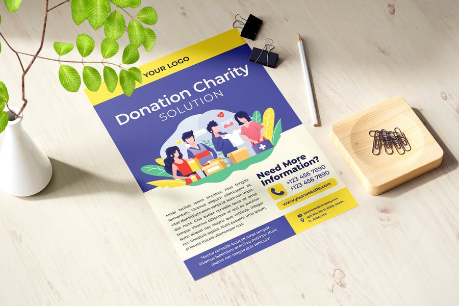 Fully Editable Charity Flyer