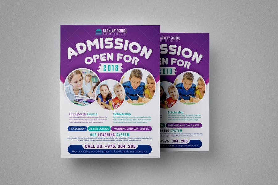 Fully Layered Admission Flyer Template