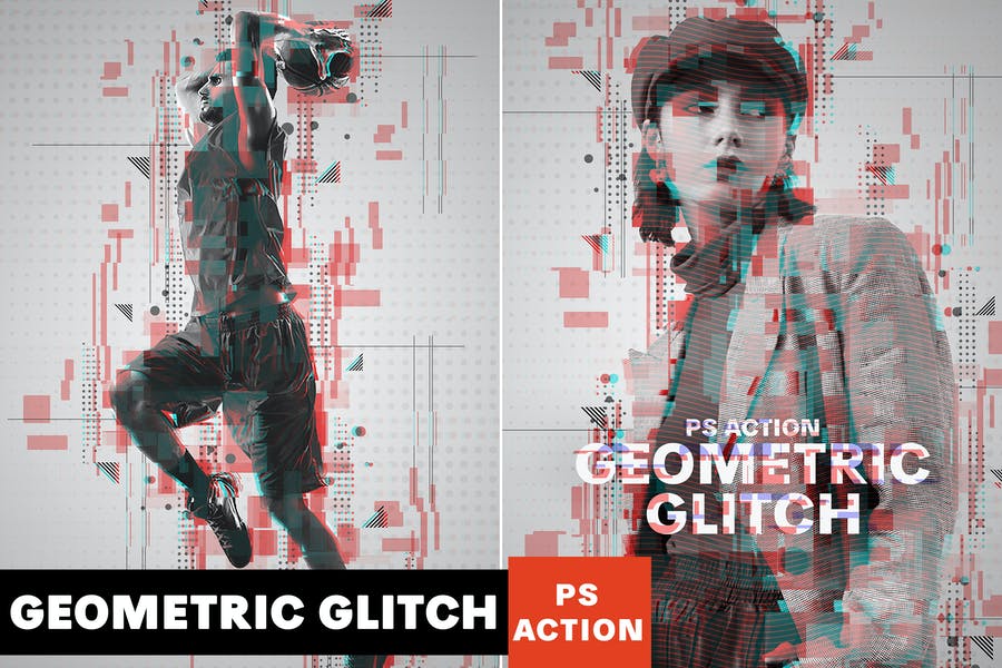 Geometric Glitch PS Effect