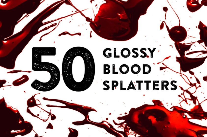 Glossy Blood Splatter Brushes